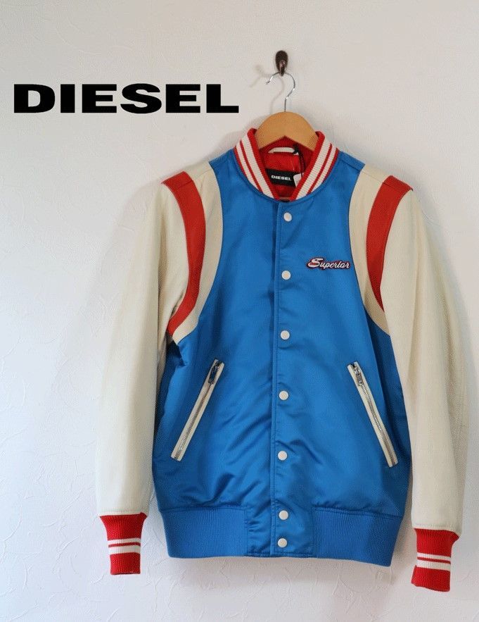 DIESEL スタジャン 本革 Diesel ディーゼル スタジャン ジャンパー レザー 革 ジャケット