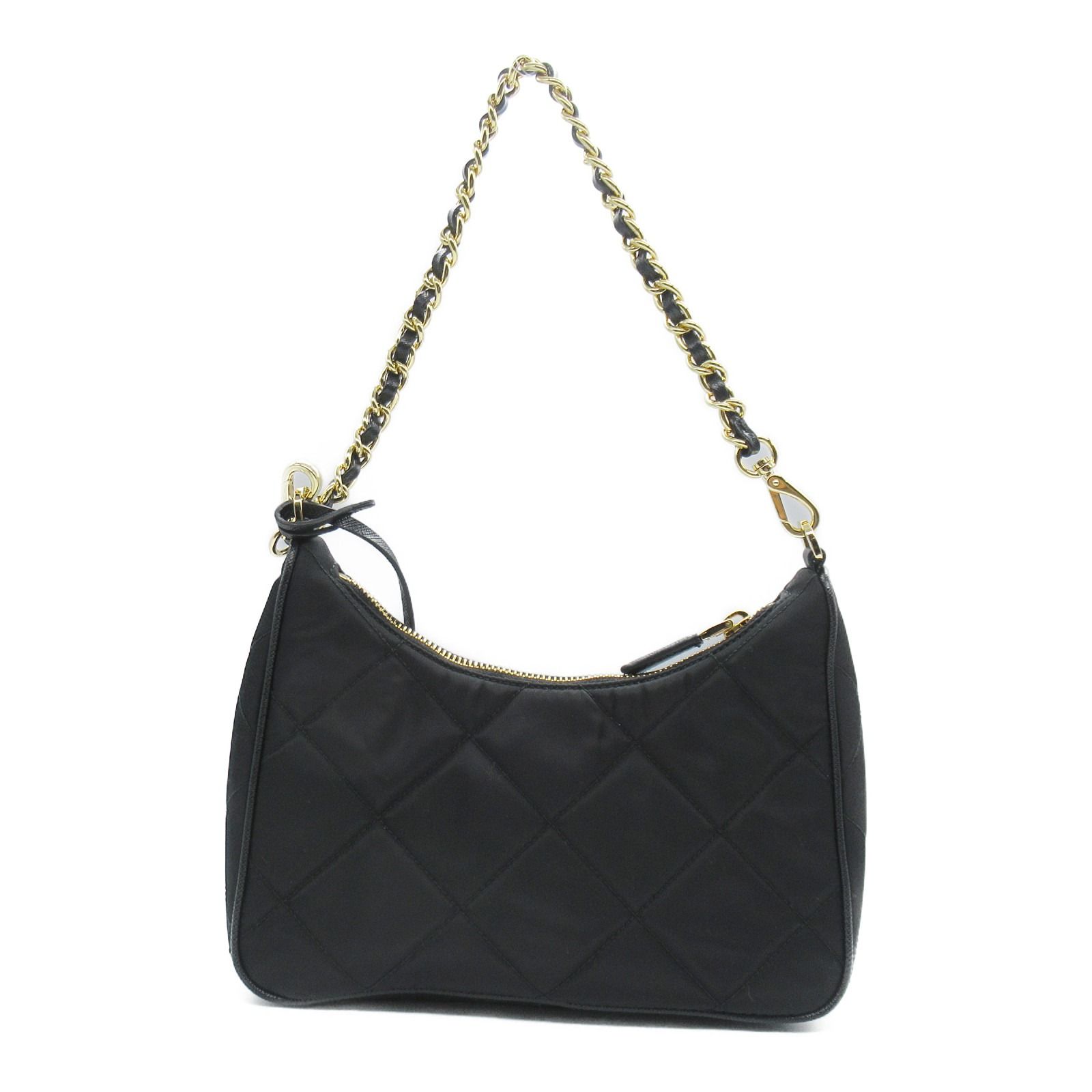 y*u様 プラダ Re-Nylon ミニポーチ バッグ ブラック PRADA PRADA (プラダ) Re-Nylon ミニポーチ付き ショルダーバッグ
