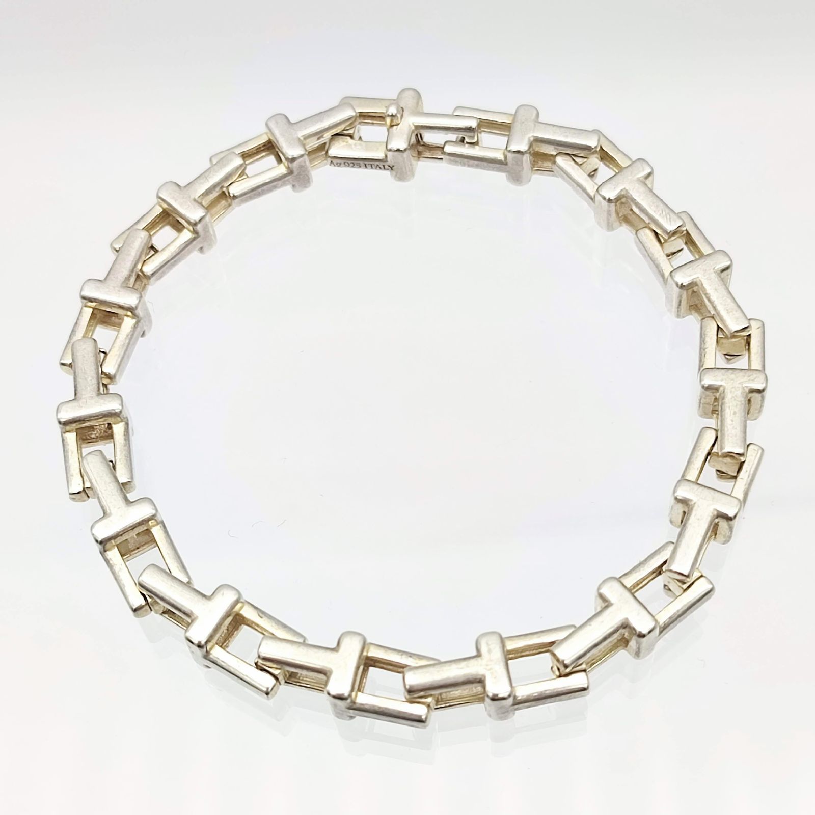 美品】Tiffany ティファニー Tチェーンブレスレット シルバー925