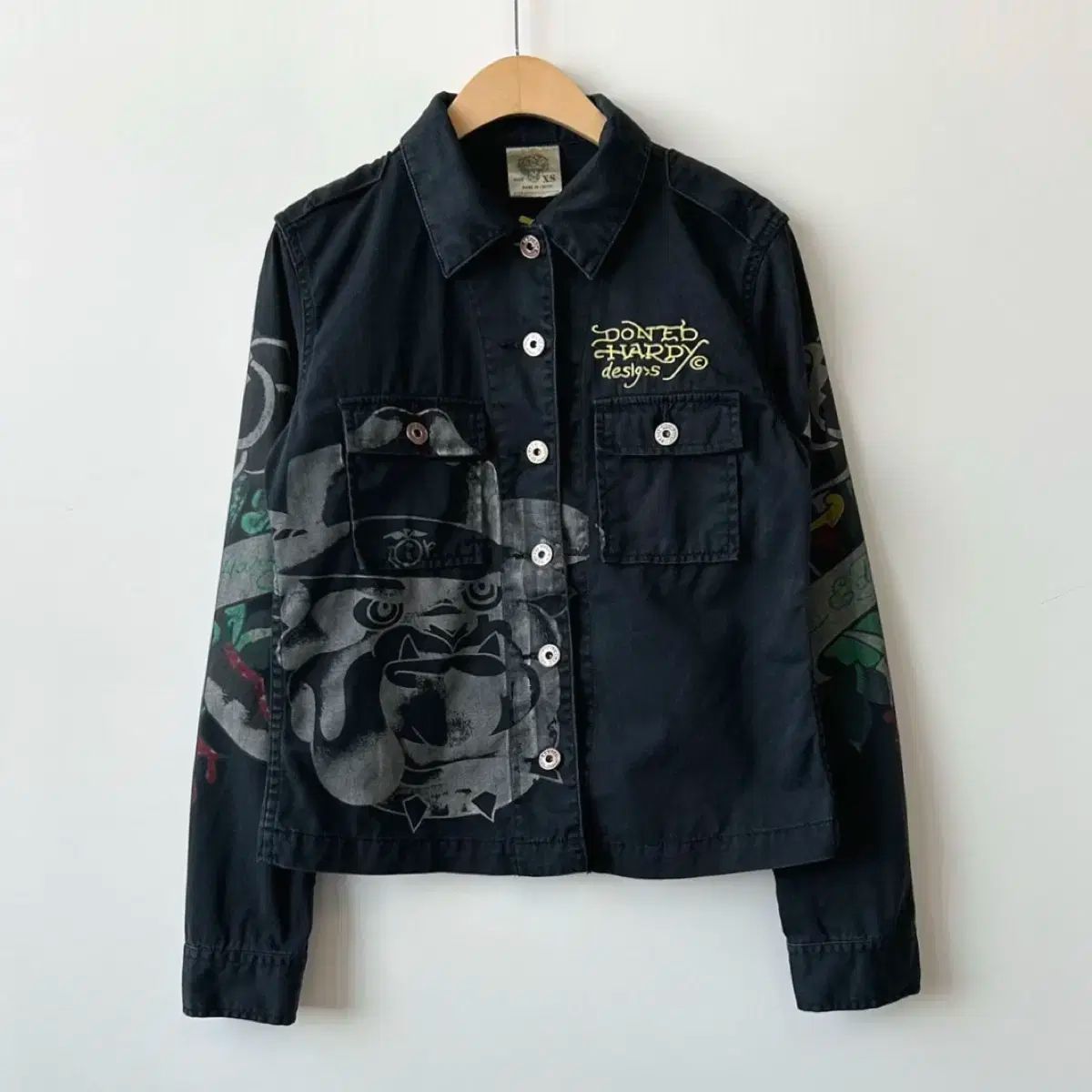 エド ハーディ コットン シャツ ジャケット
