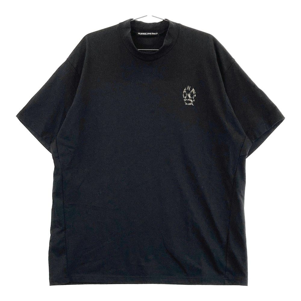 サイズ：7 RUSSELUNO ラッセルノ 2024年モデル モックネック 半袖 Tシャツ ルチャ  ブラック系 [240101285934]# ゴルフウェア メンズ ストスト