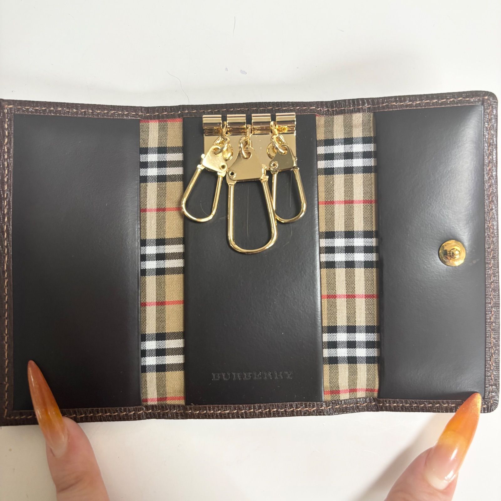 送料無料】【新品/未使用品】BURBERRY/バーバリー/3連キーケース