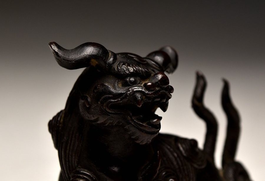 蔵A681】中国古美術 古銅獅子香炉飾 明時代 - メルカリ