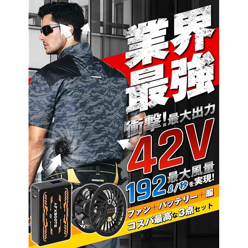 PSE認証済 ファン付き作業服