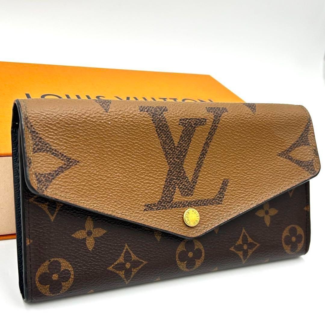 ルイヴィトン モノグラムジャイアントリバース長財布 ポルトフォイユサラ