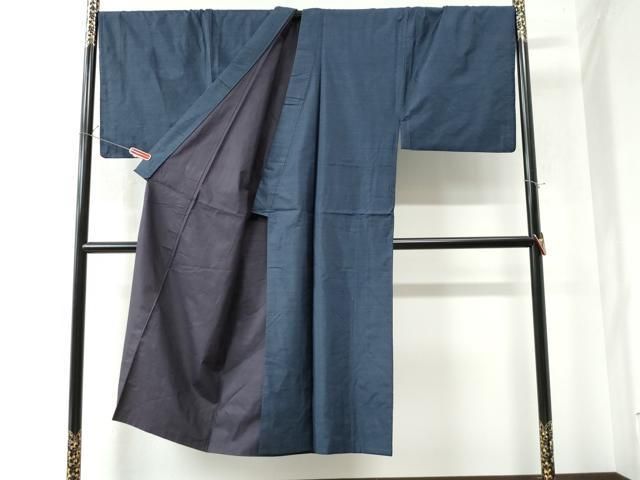 平和屋着物●男性 本場大島紬 アンサンブル 格子 キングサイズ 正絹 CAAW8081yc