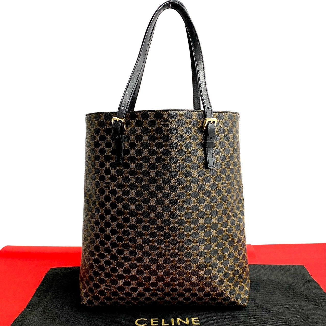 ほぼ未使用 希少品 CELINE セリーヌ ヴィンテージ マカダム ブラゾン 