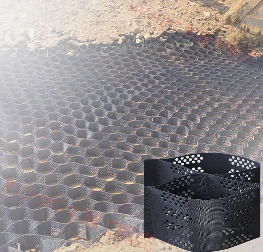 砂利保護材 砂利固定材 マット 4m x 10m 砂利地盤安定材 砂利|土壌ジオ|泥|砂用 砂利飛散防止マット 駐車場砂利敷きマット 園芸庭の小道 砂利の駐車場 通路 共同駐車場 グラベルペーパー