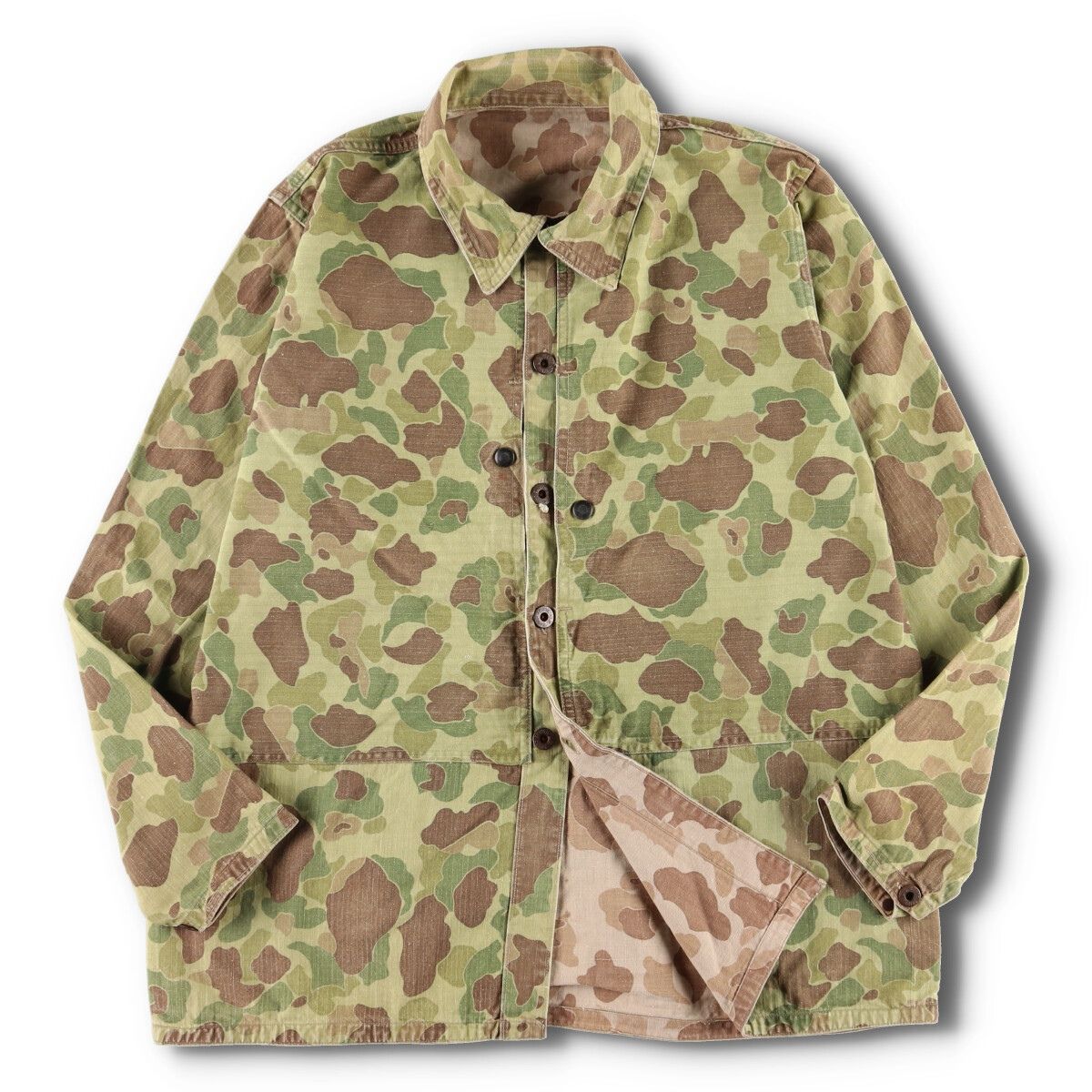 古着 40年代 米軍実品 P-44 USMC ダックハンターカモ フロッグ