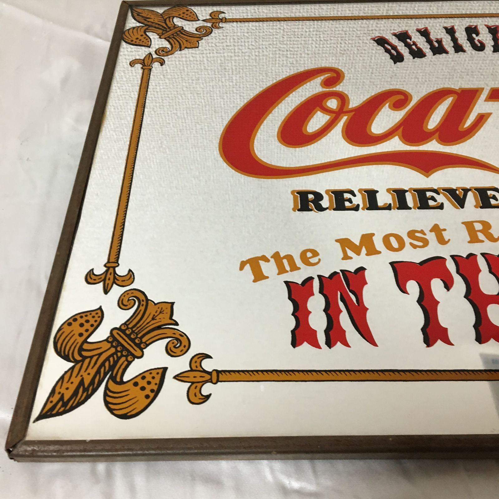当時物 パブミラー 昭和レトロ Delicious Coca-Cola Most Refreshing 
