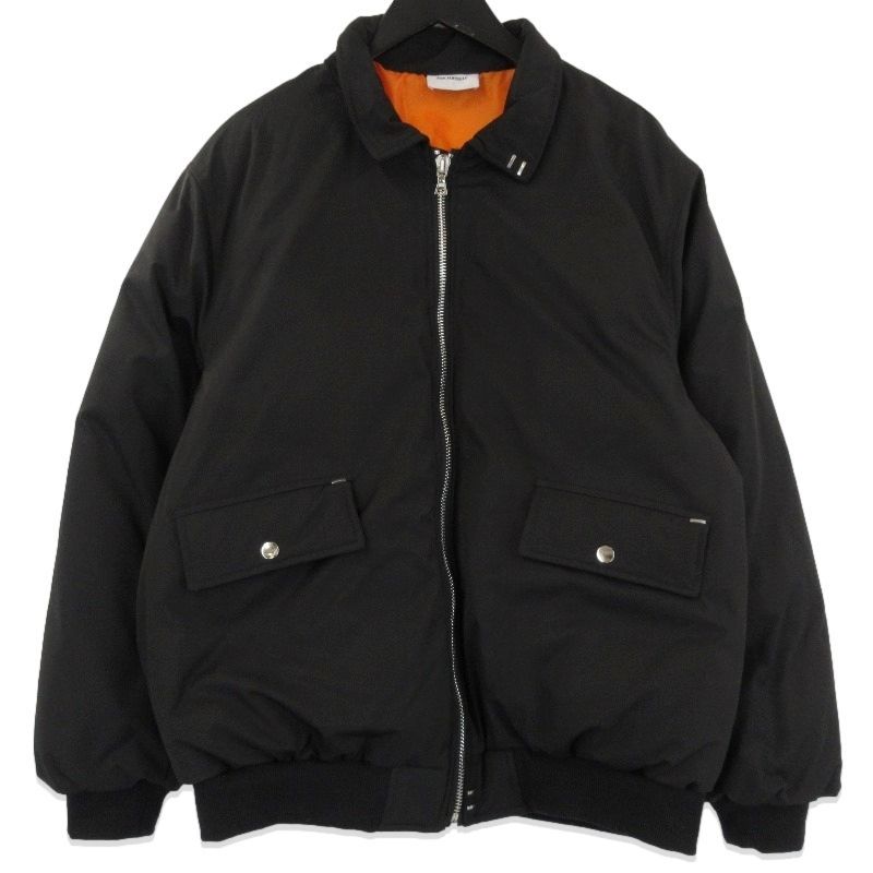 ASKYURSELF フード付きボンバージャケット ブラック ASKYURSELF フード ボンバージャケット HOODED BOMBER JACKET