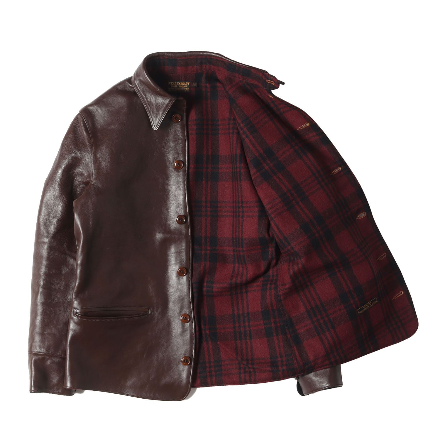 美品 FREEWHEELERS フリーホイーラーズ ジャケット サイズ:36 ホースハイドレザー ブレーキマン コート NEAL CASSADY  RAIL ROAD BRAKE MAN COAT ブラウン アウター ブルゾン【メンズ】 - メルカリ