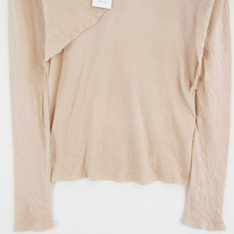  Fujimoto フジモト 長袖Tシャツ FJ 25 S-11-002 ハイネック コットン ウィメンズ ベージュ F 長袖 Tシャツ カットソー