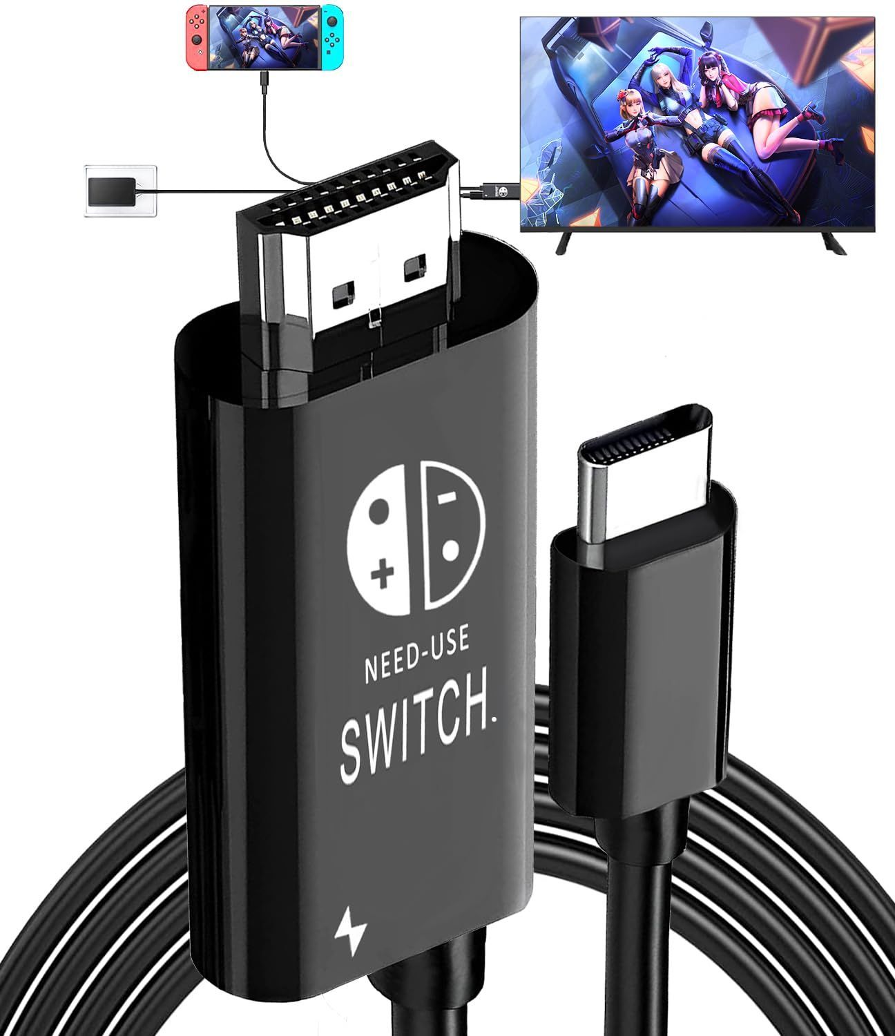 【2023年新型人気版】Switch ドック Switch テレビ接続出力 Switch HDMIケーブル付き「4Ku00261080P解像度 TVモード HDMI変換 PD充電機能」 スイッチ ドック取替 switch テレビ接続ケーブル 長さ2 小型