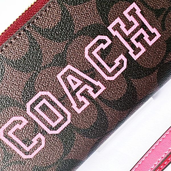 COACH コーチ 長財布 ヴァーシティ モチーフ CB856 ブラウン