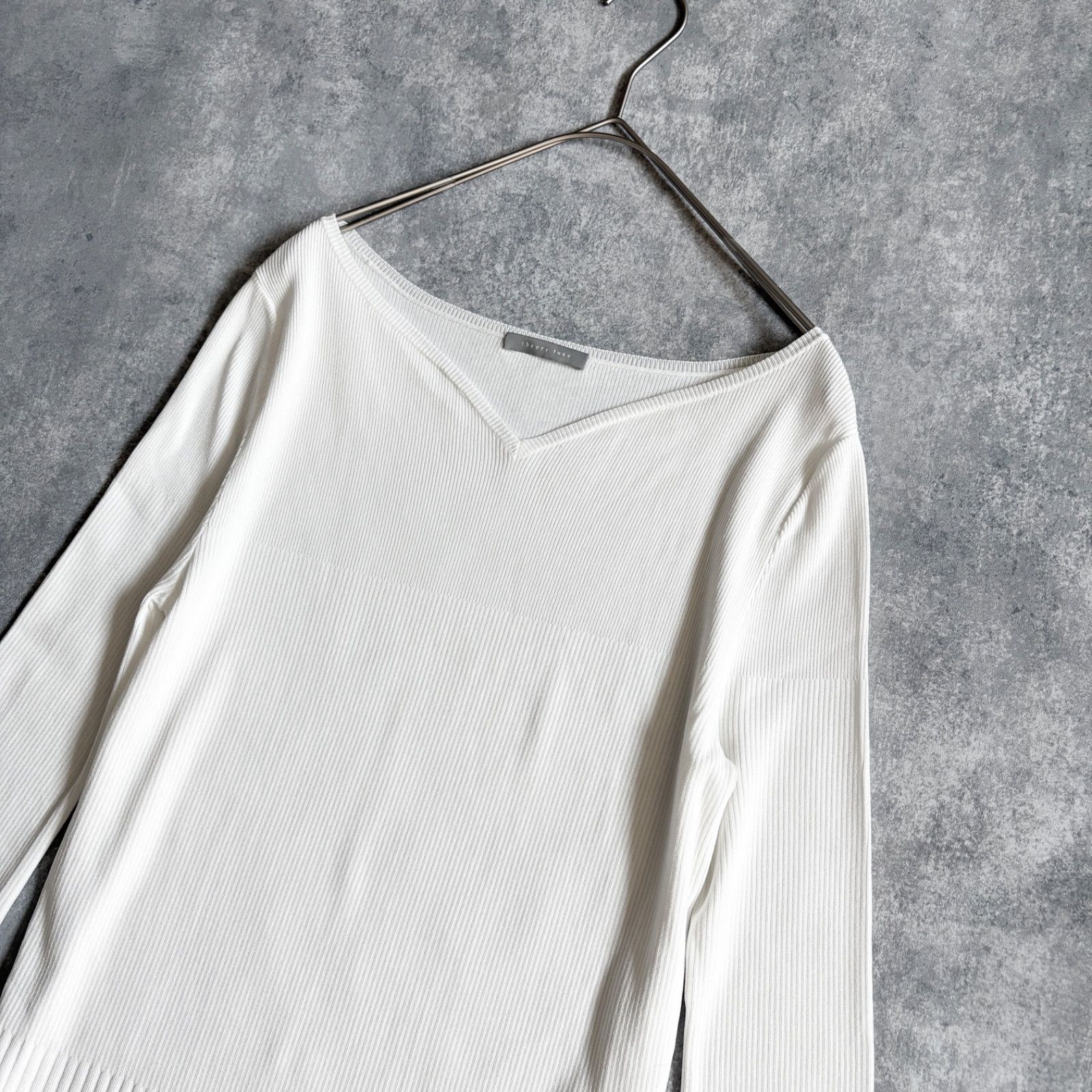 yA133 theory luxe リブニットプルオーバー セオリーリュクス