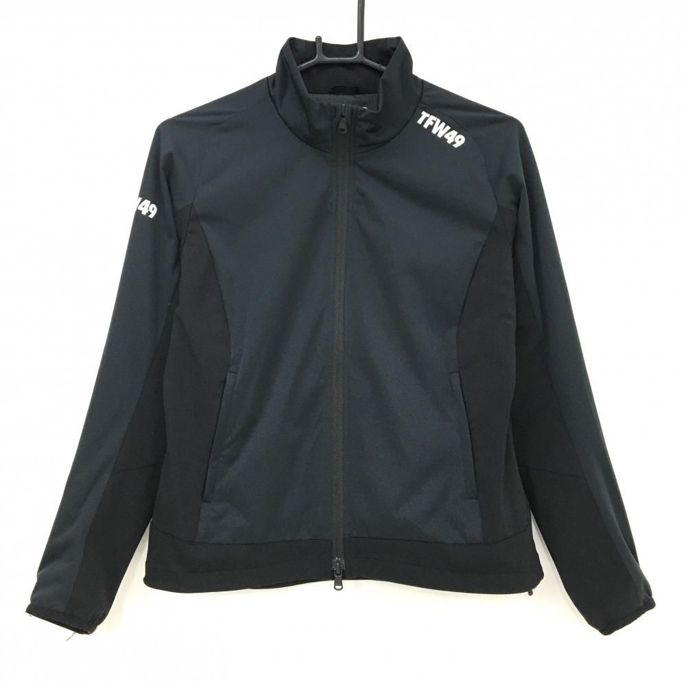 TFW49 ジャケット 黒×白 異素材 ストレッチ レディース M ゴルフウェア TFW49