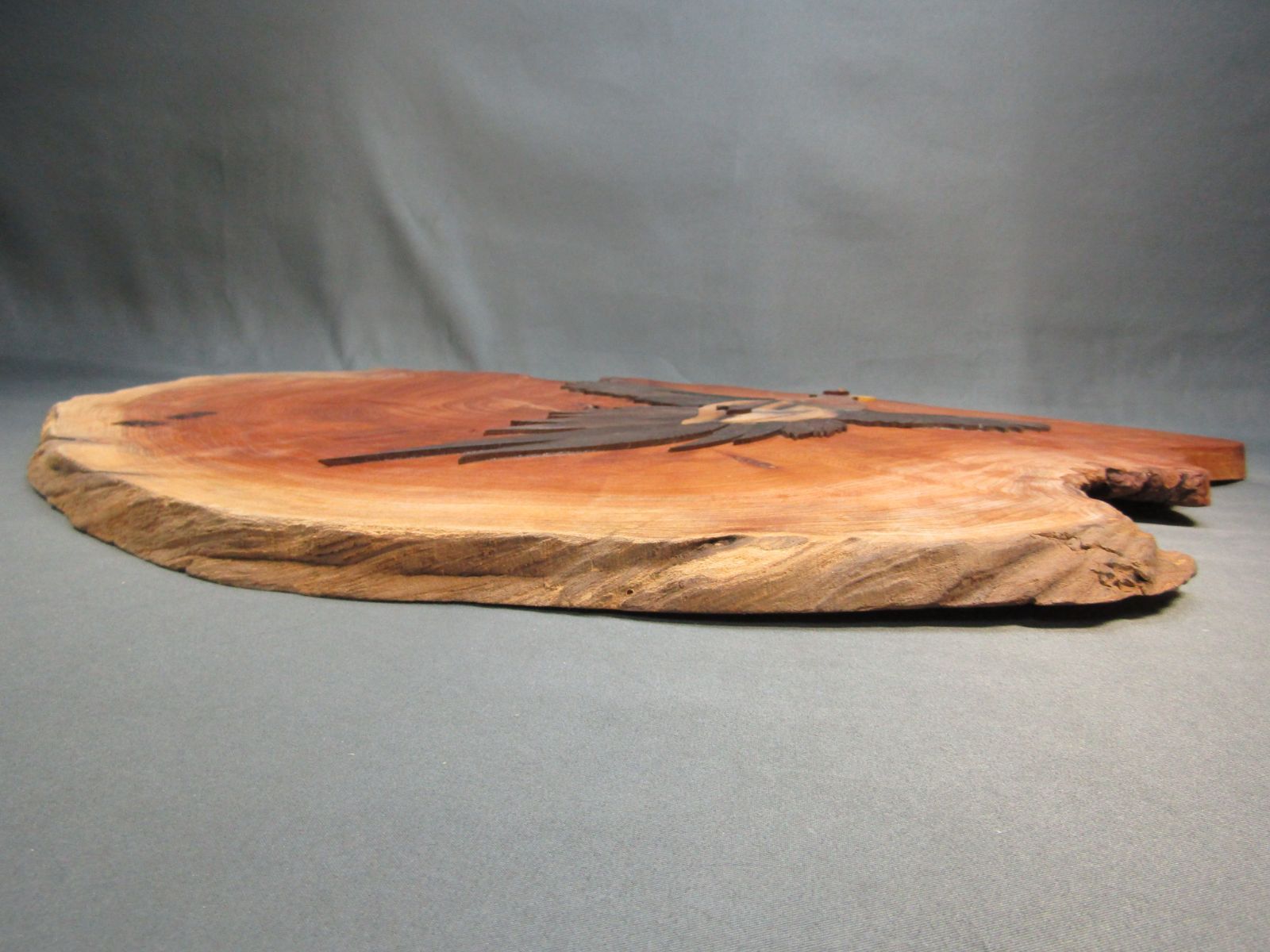 寄木細工　雉（キジ）タペストリー　68×54cm　けやき板-9