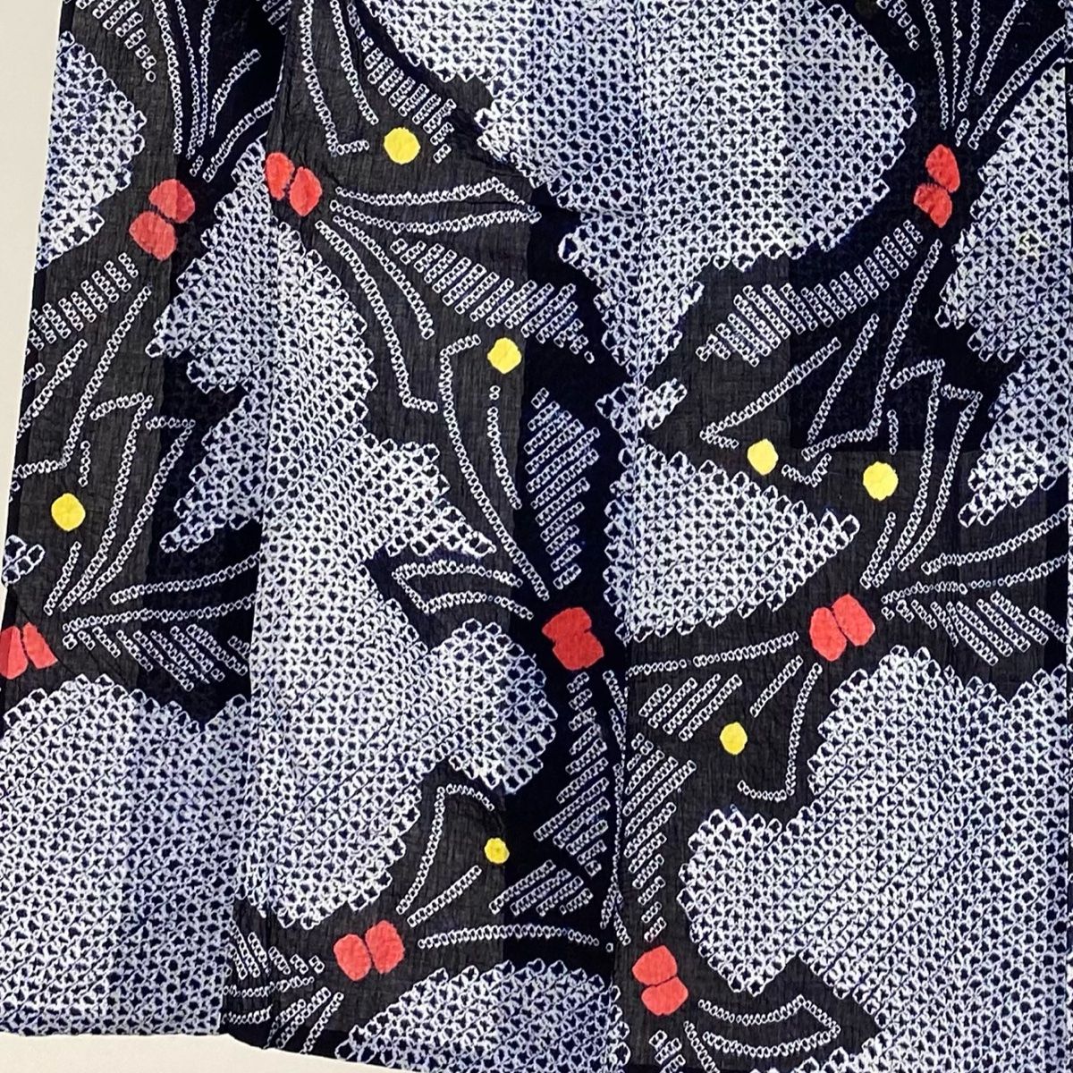 細かい絞りの浴衣・身丈160，裄丈65.5 浴衣 身丈160cm 裄丈64cm M