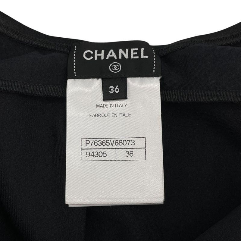 シャネル CHANEL ココマークボディースーツタンクトップスイムウェア P76365 ブラック ポリアミド その他トップス レディース 中古 CHANEL - シャネル CHANEL ココマークボディースーツタンク