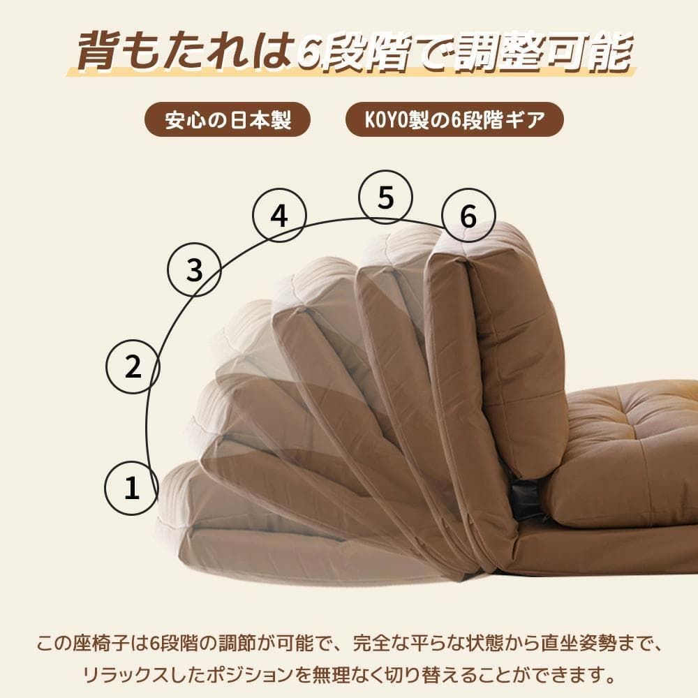 ソファベッド ソファー 座椅子 2人掛け リクライニング 744-220 - メルカリ