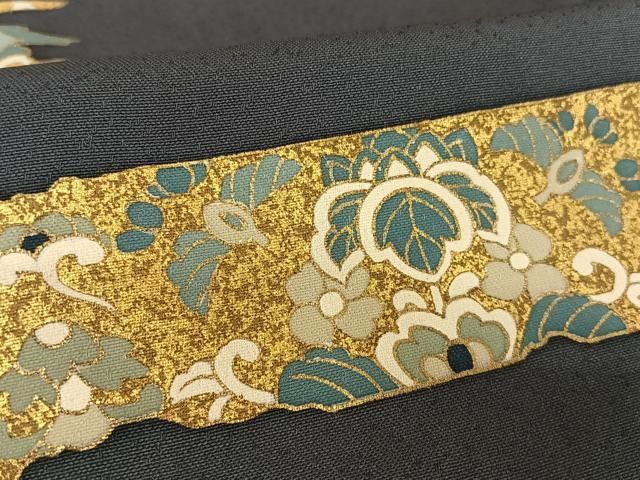 平和屋着物○京友禅 タケハナ染匠 色留袖 刺繍 霞花文 金糸 金彩 正絹