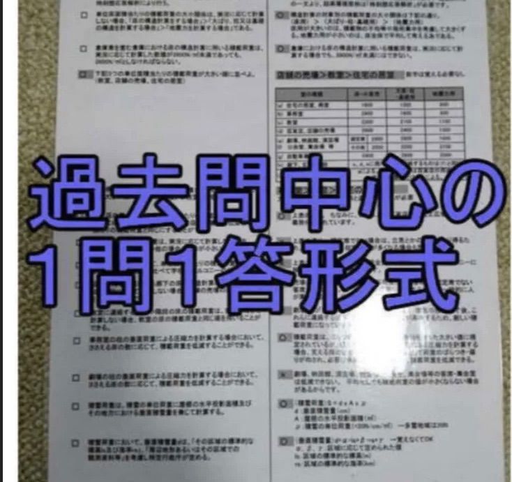 2024年度受験用】1級建築士 構造 お風呂で勉強ラミネート防水 一級建築士 問題集 - メルカリ