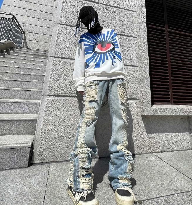 ストリートダメージ加工クラッシュミリタリーGパンデニム迷彩 210.jpg