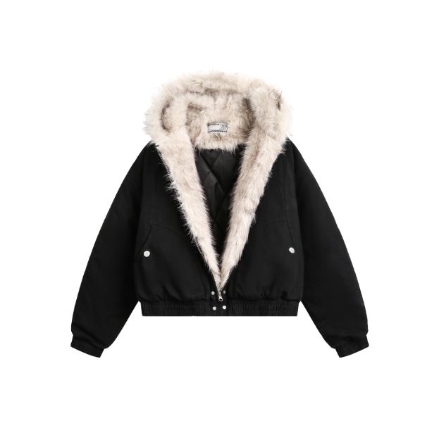 短丈 ファー ジャケット fur foodie jacket opium y2k elev