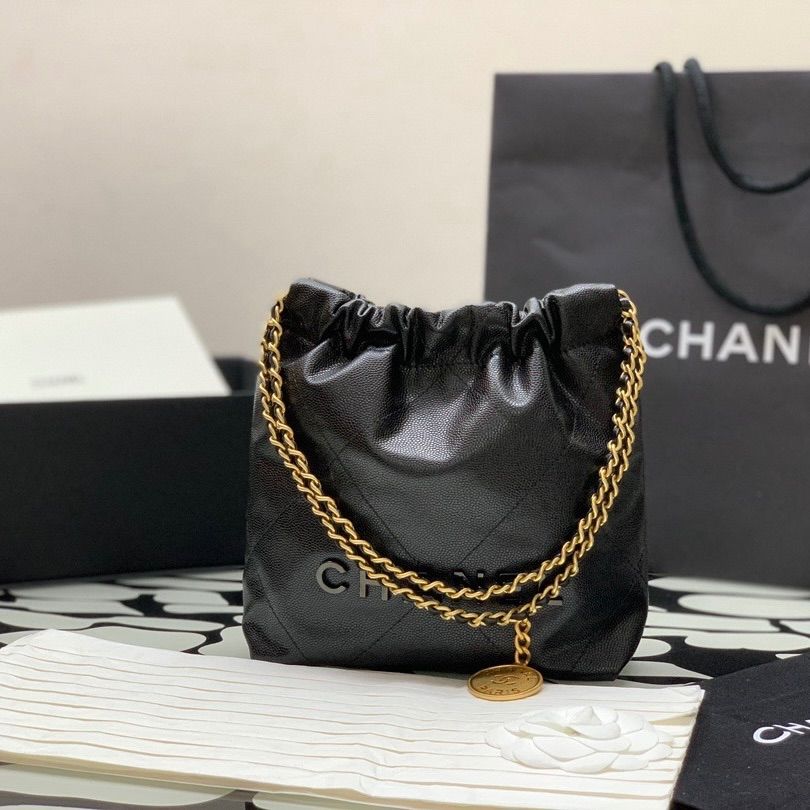 Chanel 23s 22bag mini 巾着チェーンバッグ