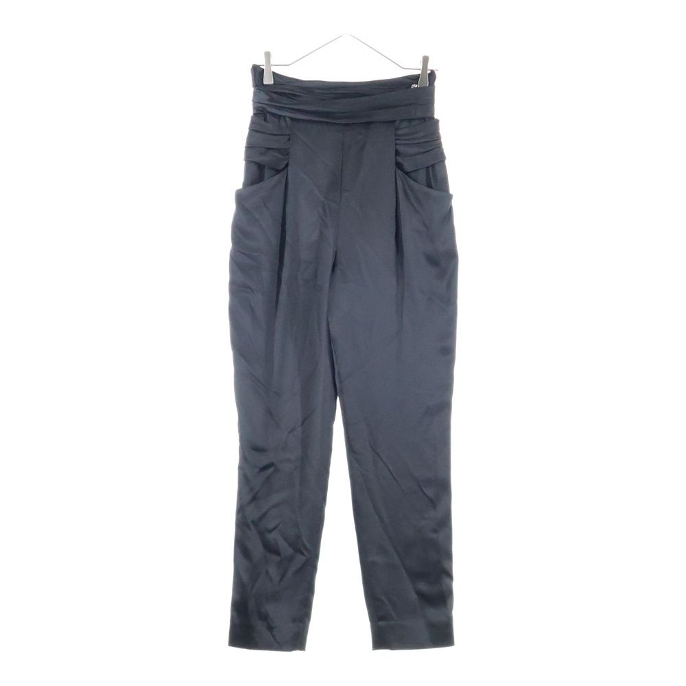 CHANEL シャネル シルク ハイウエスト スラックスパンツ ブラック P73174V64656 レディース