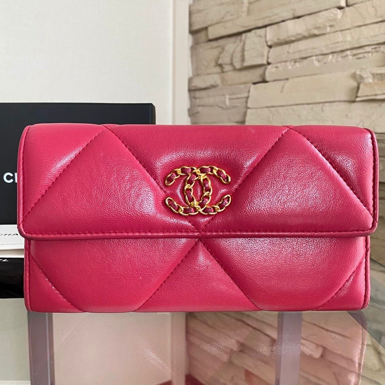 シャネル 長財布 ロングフラップウォレット CHANEL19 シャネル 長財布