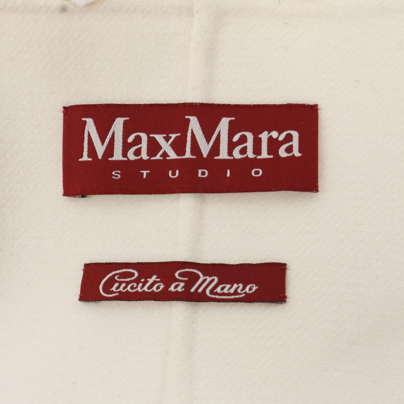 MAXMARA STUDIO マックスマーラスタジオ ｱｲﾎﾞﾘｰ ｳｰﾙｶｼﾐﾔ混 ｸﾁｰﾄｱﾏｰﾉ  