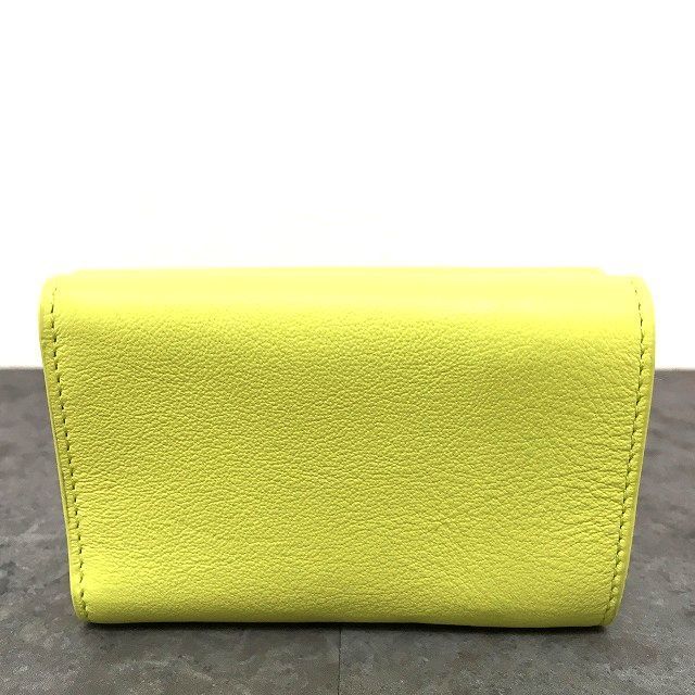 【極美品】 バレンシアガ ペーパーミニウォレット 折り財布 財布 花 イエロー BALENCIAGA バレンシアガ 小物 サイフ ペーパーミニウォレット