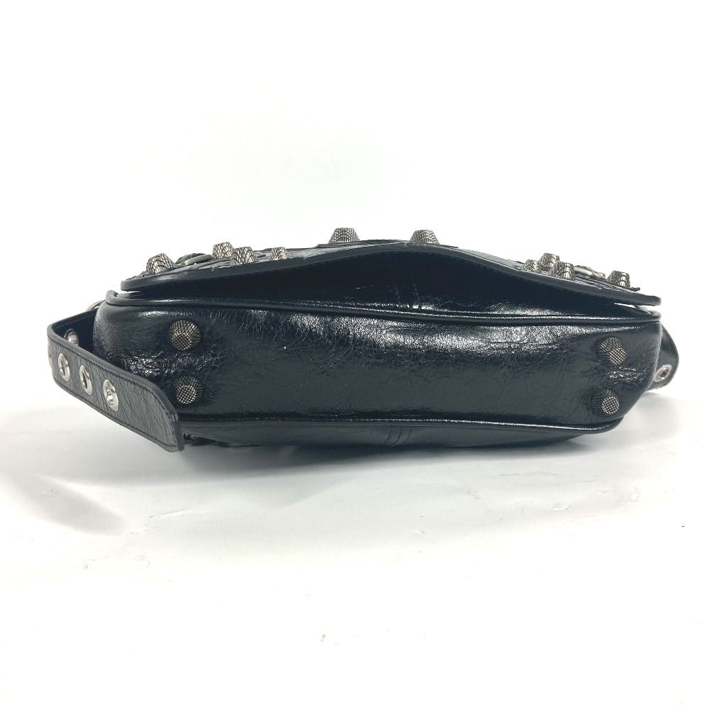 M5116 バレンシアガ ルカゴールXS レザー ショルダーバッグ 719082 バレンシアガ ルカゴールXS クロコ型押し ショルダーバッグ ブラック