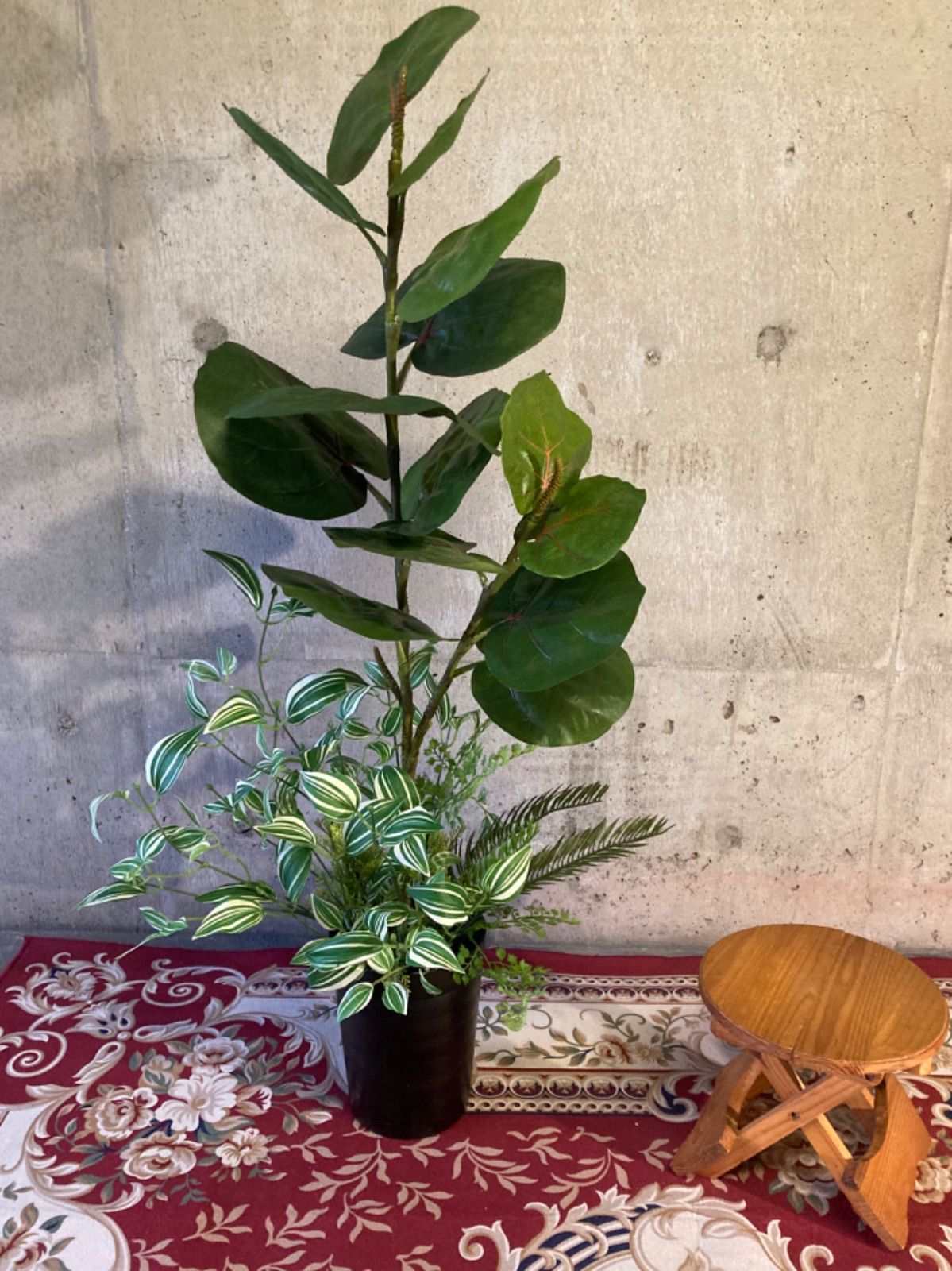 光触媒 観葉植物（人工観葉植物） フレッシュパキラ1.3m