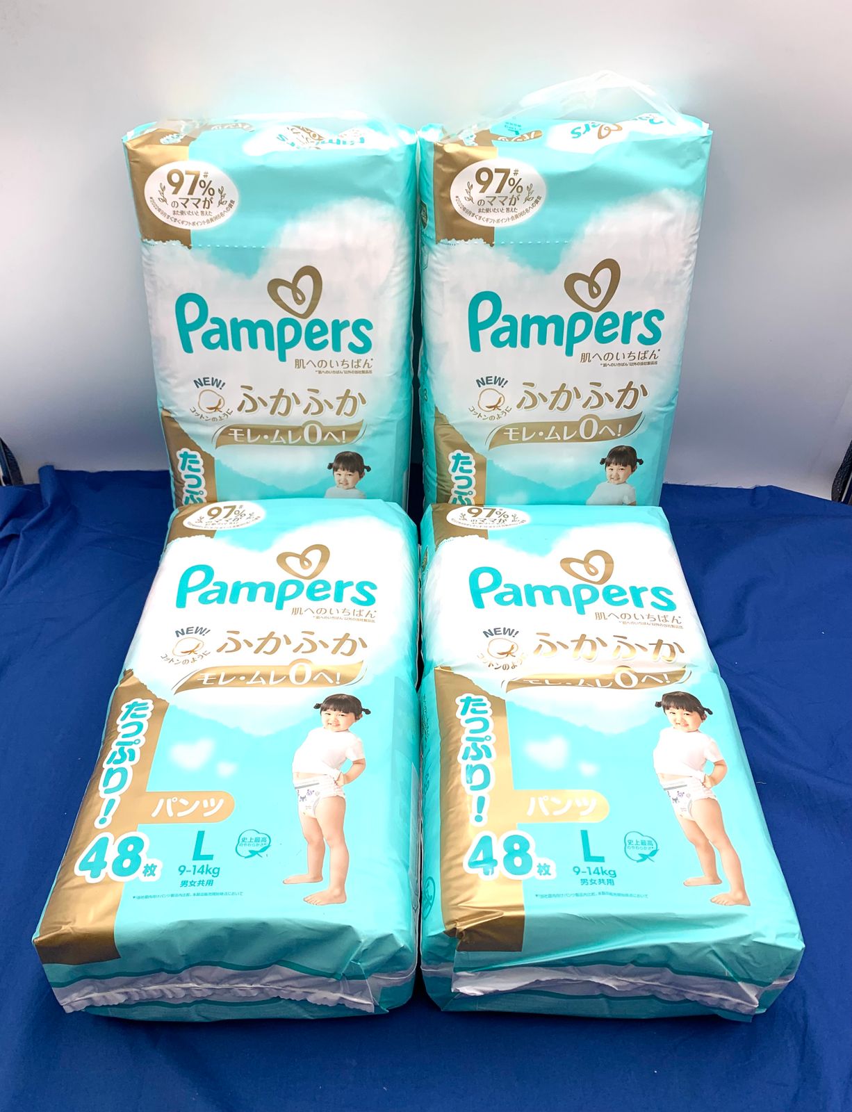 4個 PandG パンパース 肌へのいちばん パンツ L ウルトラジャンボ 48枚入