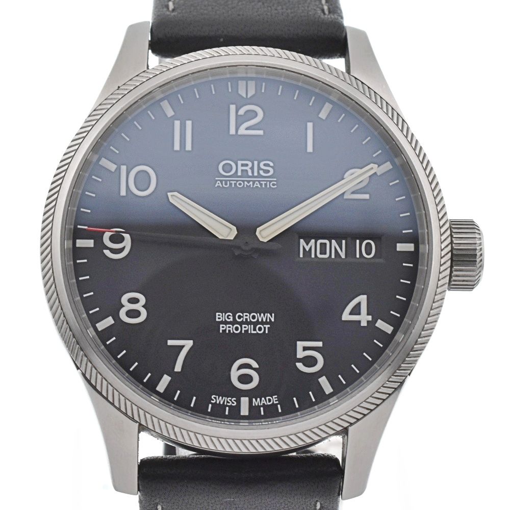 オリス ORIS 01 752 7698 4164-07 ビッグクラウン プロパイロット デイデイト 自動巻き メンズ良品箱付き I#133910