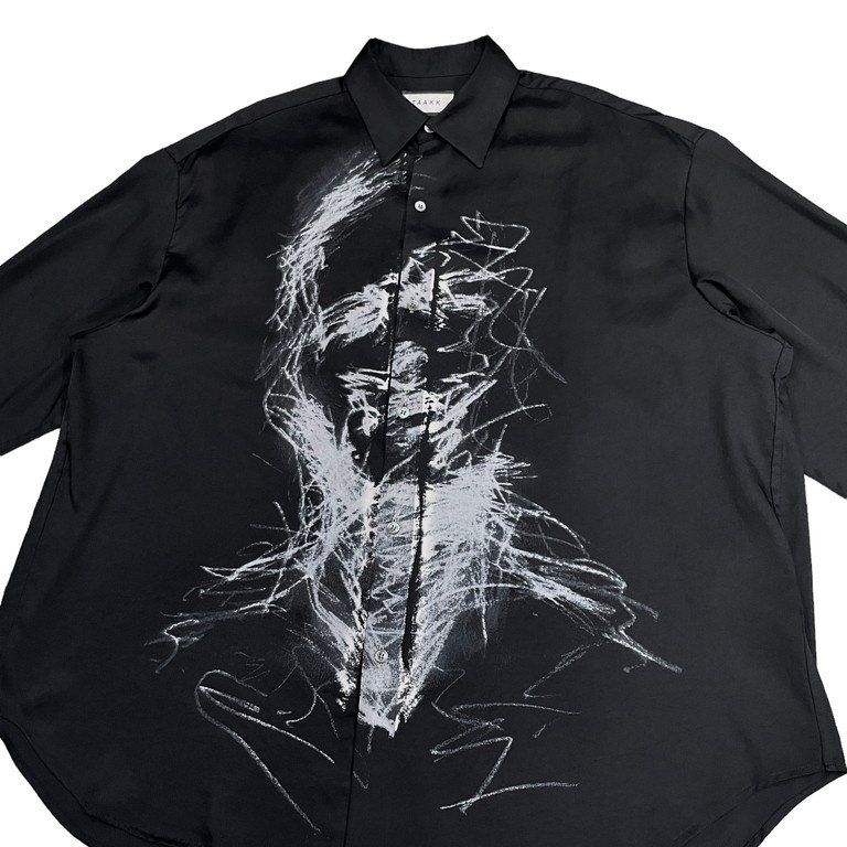 TAAKK 23AW DRAWING PRINT SHIRT ドローイングプリントオーバーサイズシャツ ワイド 定価37,400円  TA23AW-SH033 ターク - メルカリ