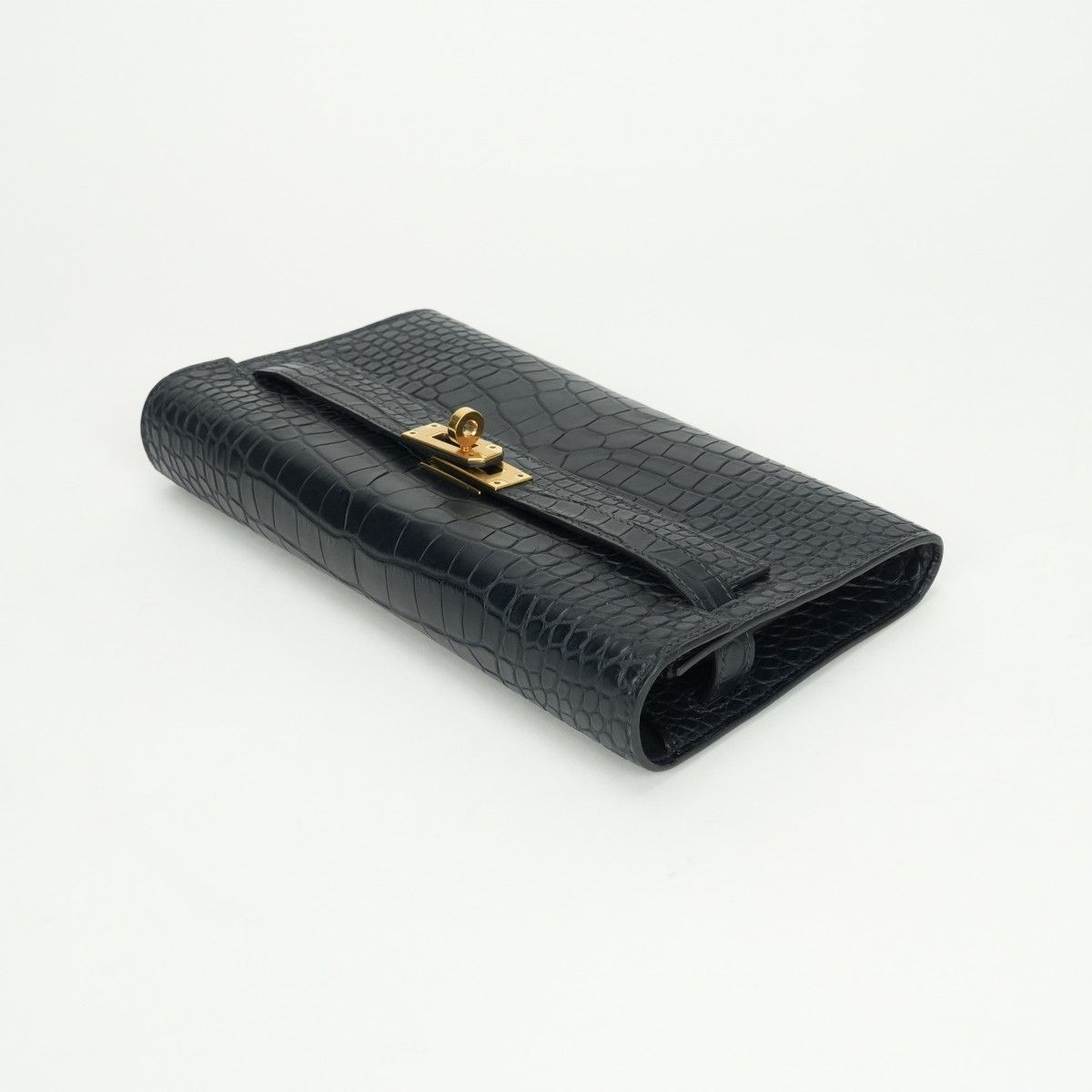 HERMES(エルメス) 財布美品  ケリーウォレットロングトゥーゴー 黒 ショルダーウォレット/ゴールド金具/2023.5 HERMES エルメス 長財布 ケリーウォレット ロング トゥーゴー カヴァル