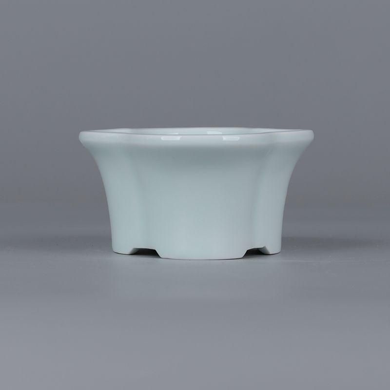 景徳鎮 影青陶磁 海棠筆洗 多肉菖蒲盆 装飾品 現代工芸品 美術品 置物 景徳鎮 影青陶磁 海棠筆洗 多肉菖蒲盆 装飾品 現代工芸品 美術品