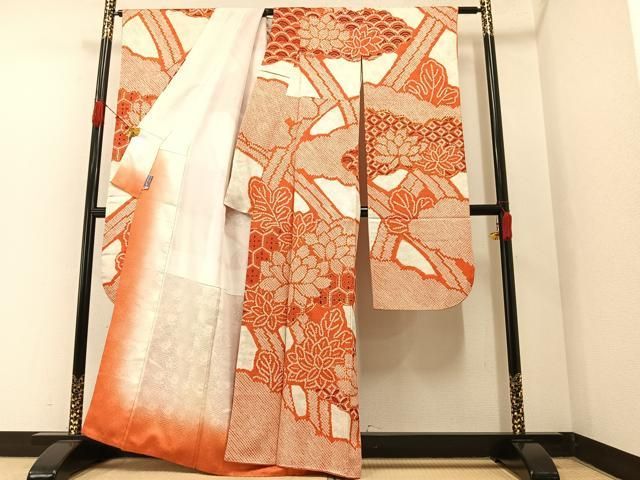 平和屋着物○豪華振袖・長襦袢(無双仕立て)セット 駒刺繍 吉祥花籬文  