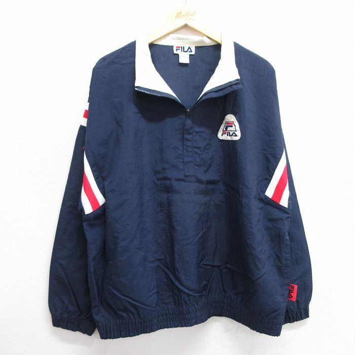 XL/古着 フィラ FILA 長袖 ナイロン ジャケット メンズ 90s ワン