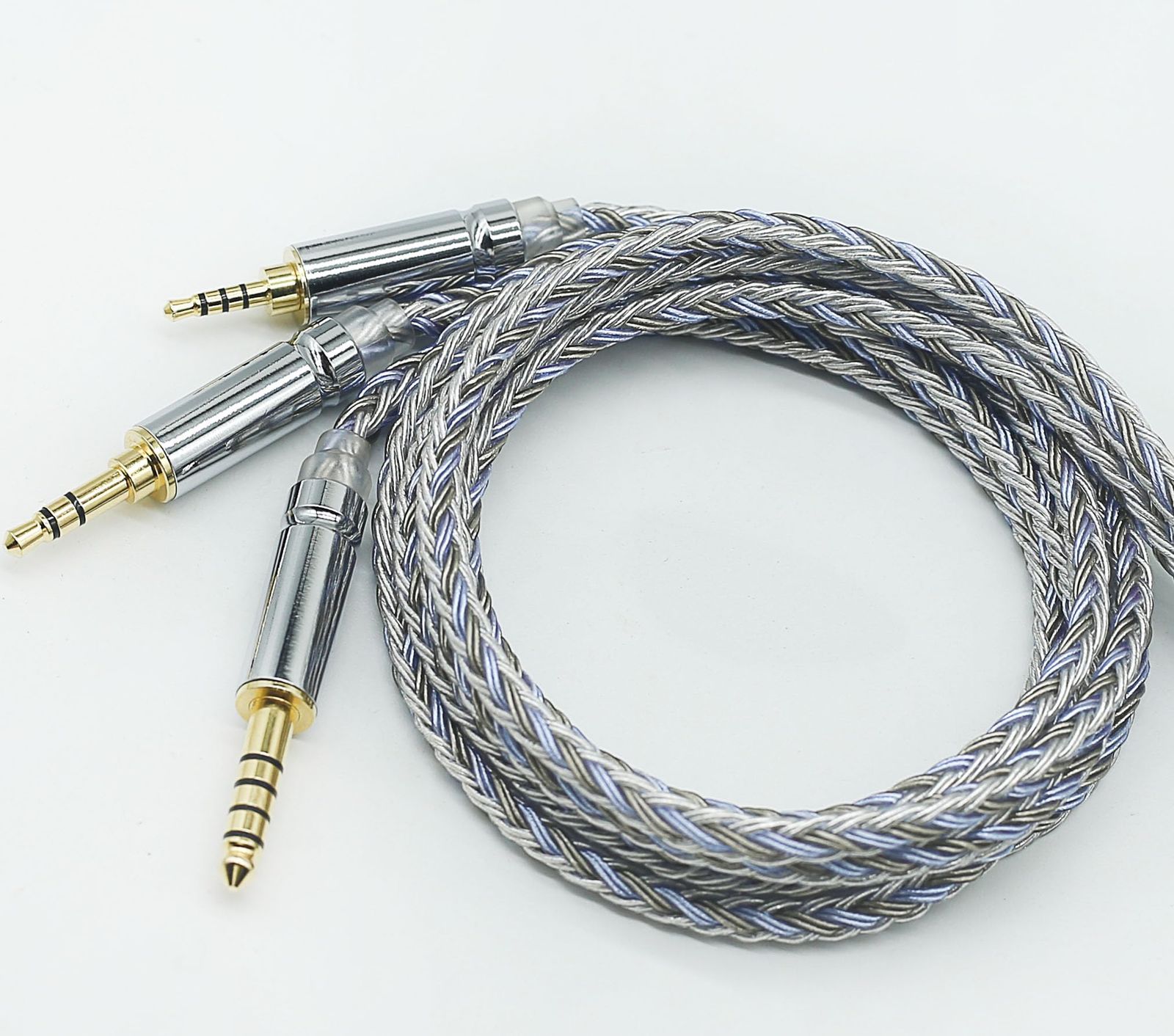 JSHiFi-Jupiter】2pin3.5mmリケーブル 4芯金メッキと銀メッキと