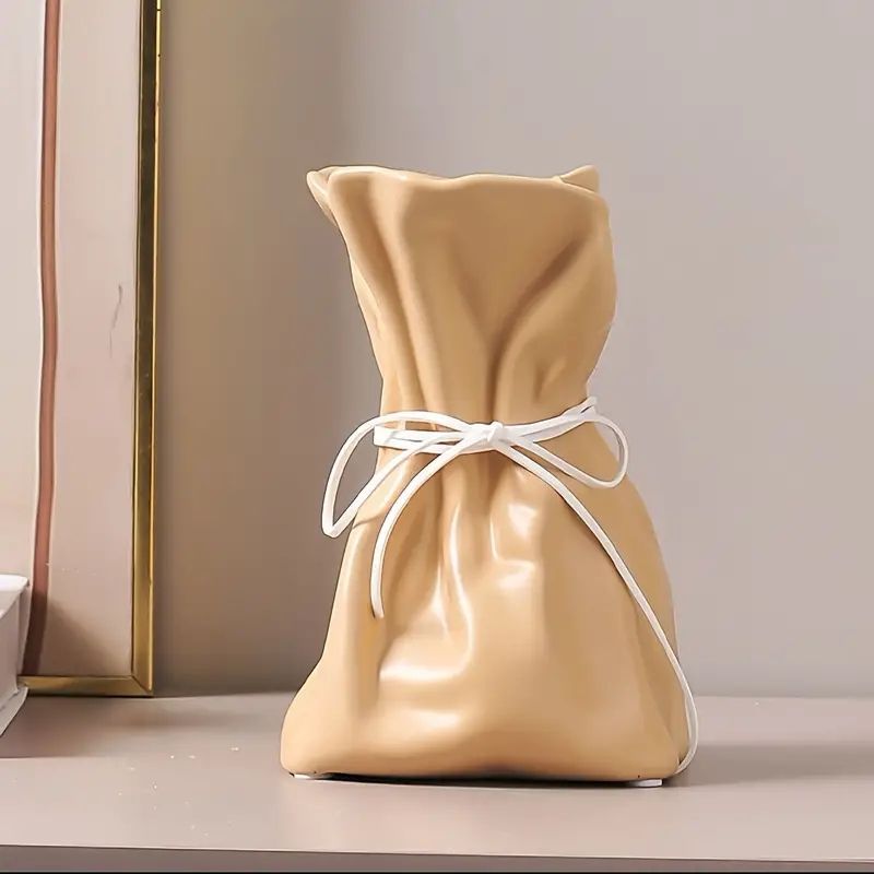 ブラウン花瓶 金色装飾 専用箱付き アンティーク 花瓶 フラワーベース