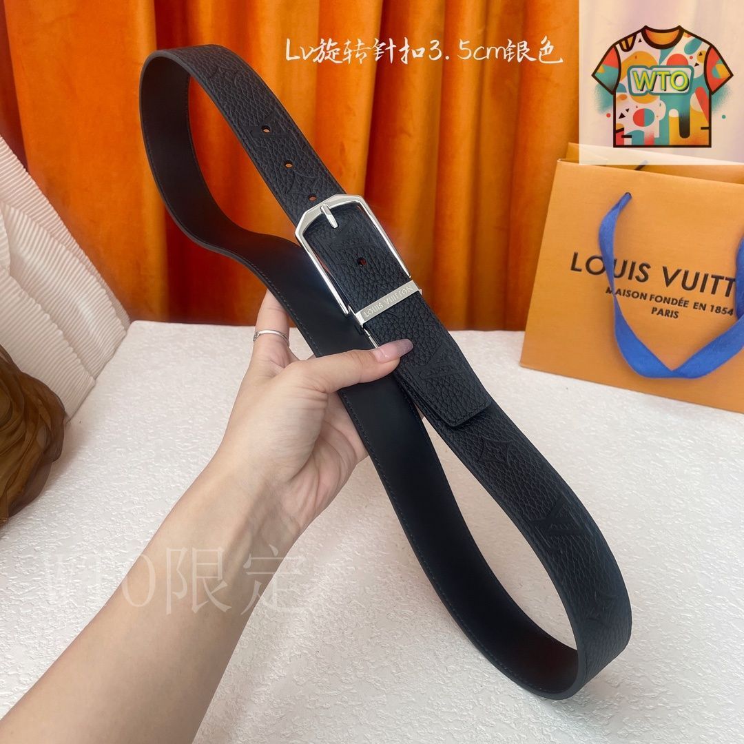 ルイヴィトン　本革レザーベルト 今日特価】Louis Vuitton ルイヴィトン レザーベルト-3 - メルカリ