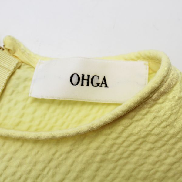 OHGA オオガ サッカーブラウス M/イエロー バックジップ  