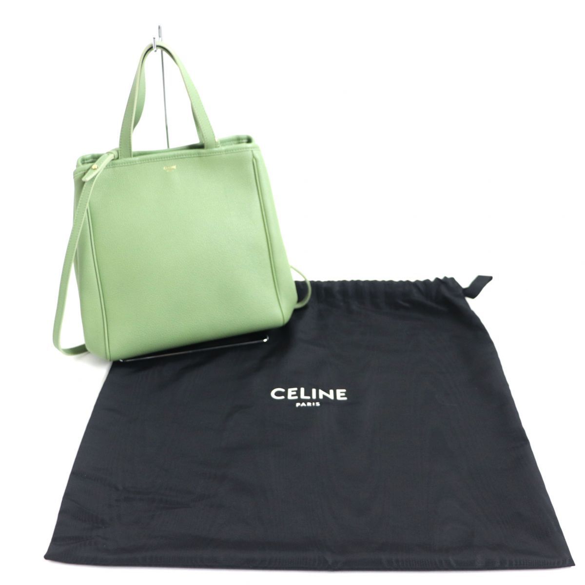 未使用品 celine スモール フォールドカバ トート バッグ セージ - バッグ