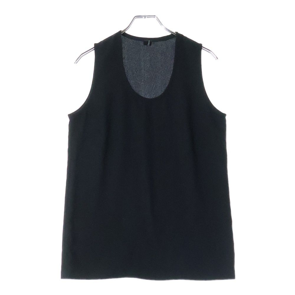 COMME des GARCONS コムデギャルソン 91SS ナイロン生地 ノースリーブ クルーネック カットソー Tシャツ ブラック AB-05003S