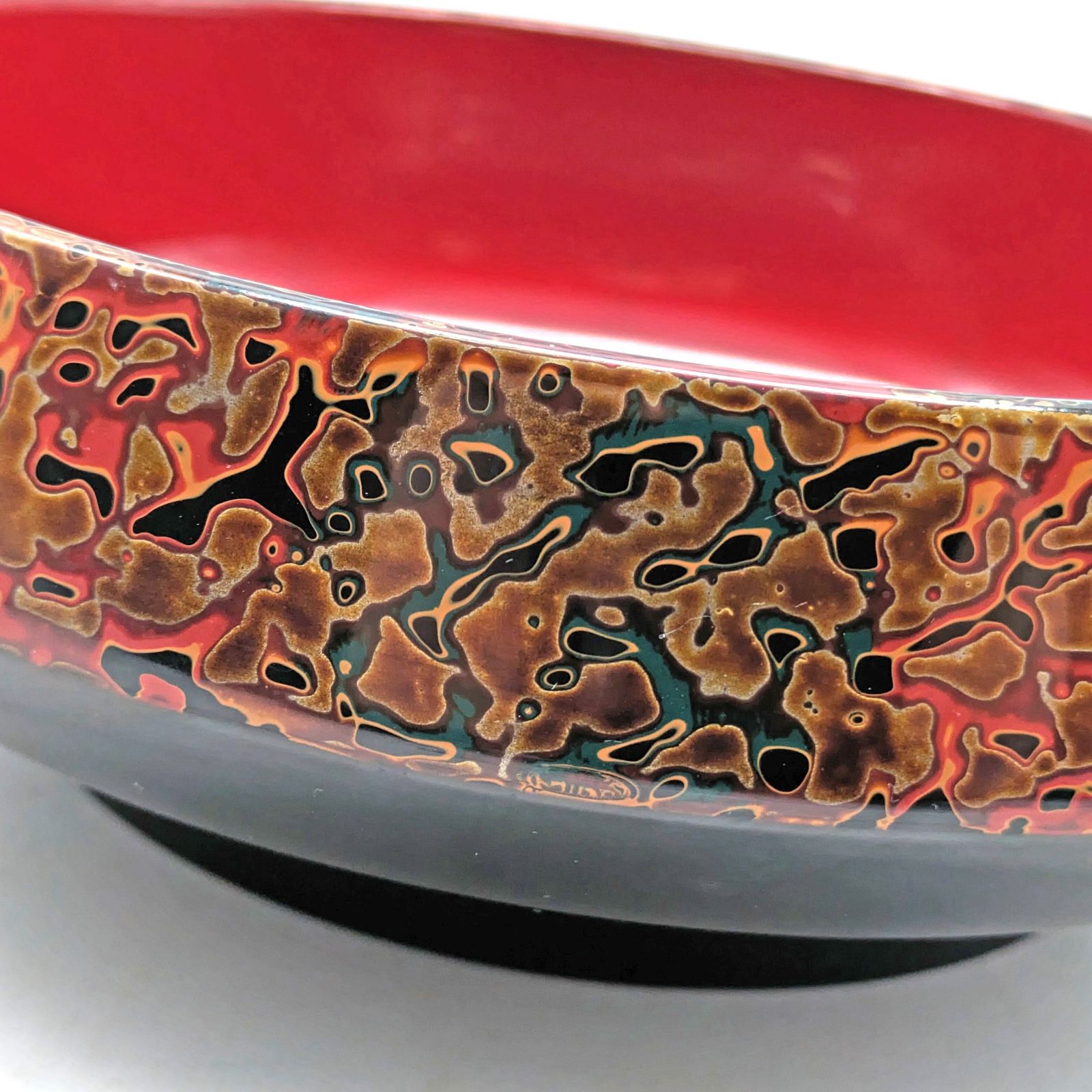 津軽塗（唐塗）バカ塗り・菓子器・漆器・No.231013-30・梱包